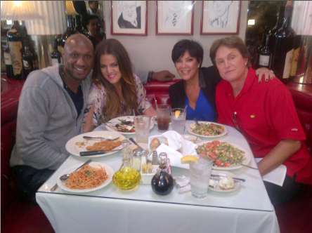 Khloe, Lamar, Kris y Bruce Khloe, Lamar, Kris y Bruce